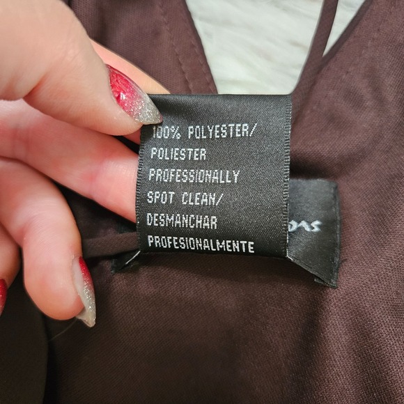 S.L. Fashions Sz 12 Y2k Brown Beaded Floral Embroidery Fairycore Whimsical Dress - Picture 10 of 10